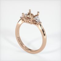 18K Rose Gold Three Stone Ring Setting Video