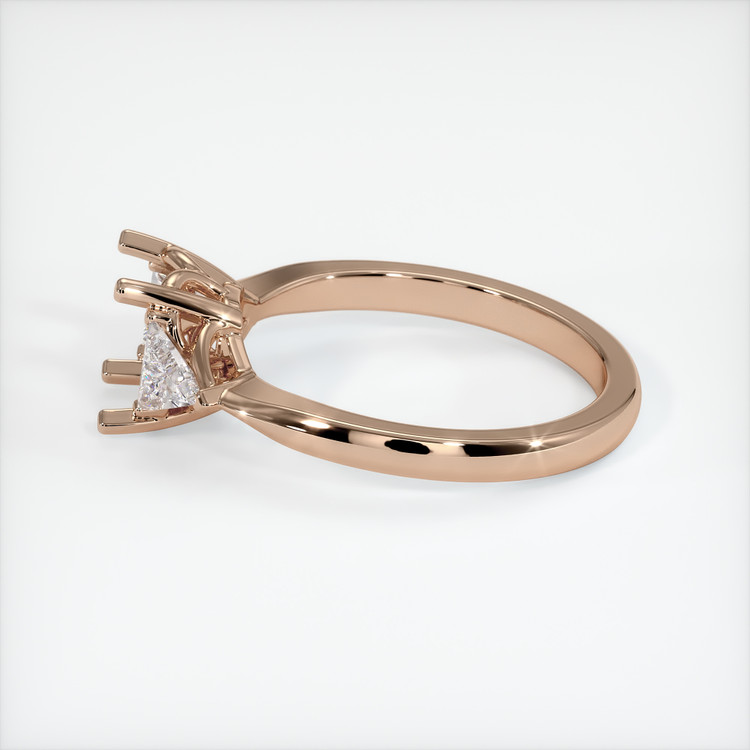 18K Rose Gold Three Stone Ring Setting