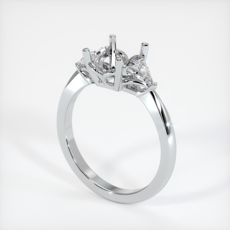 Silver Three Stone Ring Setting