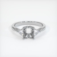 10K White Gold Three Stone Ring Setting Image