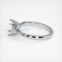 10K White Gold Three Stone Ring Setting Image