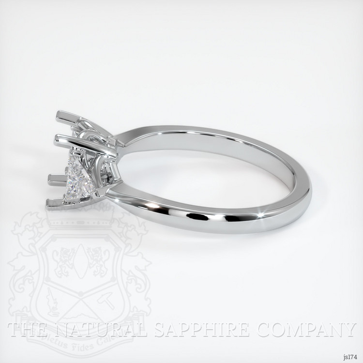 10K White Gold Three Stone Ring Setting