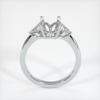 10K White Gold Three Stone Ring Setting Image