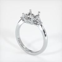 14K White Gold Three Stone Ring Setting Video