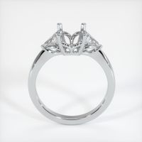 14K White Gold Three Stone Ring Setting Image