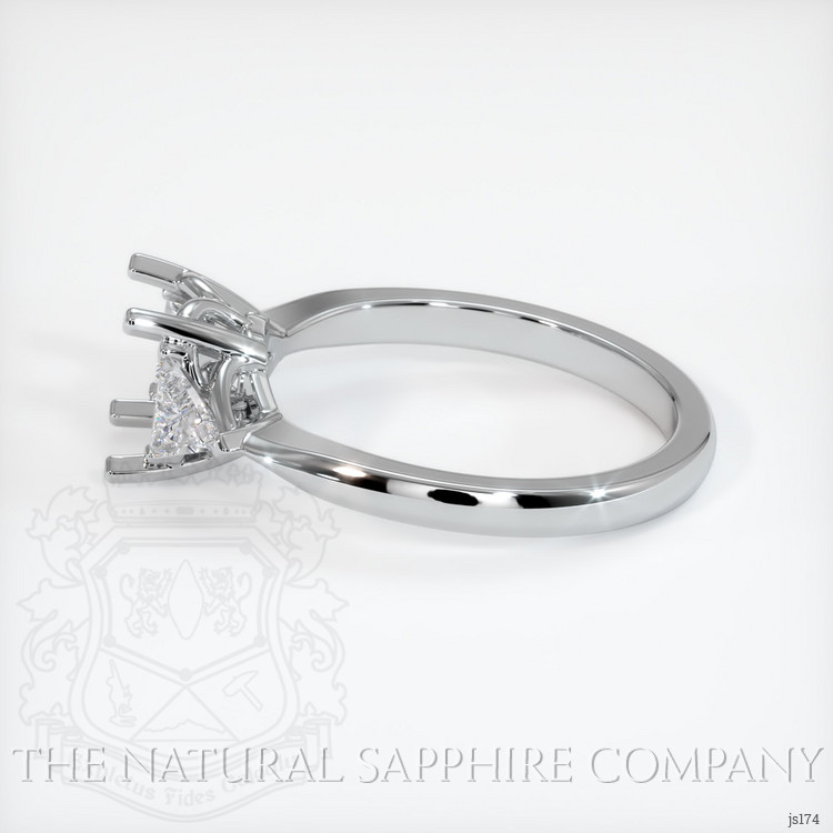 18K White Gold Three Stone Ring Setting