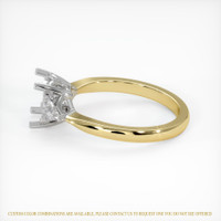 14K White & Yellow Three Stone Ring Setting Image