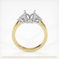 14K White & Yellow Three Stone Ring Setting Image