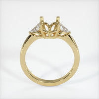 10K Yellow Gold Three Stone Ring Setting Image