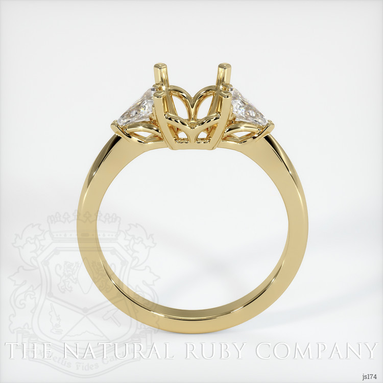 14K Yellow Gold Three Stone Ring Setting