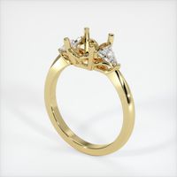 18K Yellow Gold Three Stone Ring Setting Video