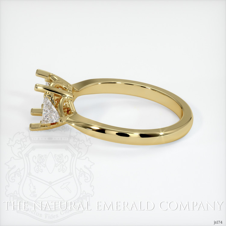 18K Yellow Gold Three Stone Ring Setting
