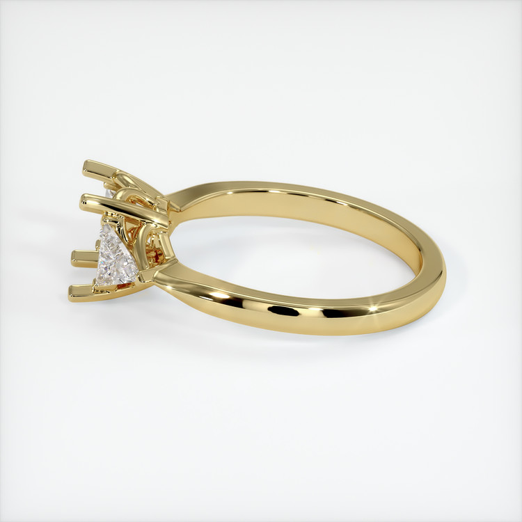18K Yellow Gold Three Stone Ring Setting