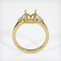 18K Yellow Gold Three Stone Ring Setting Image
