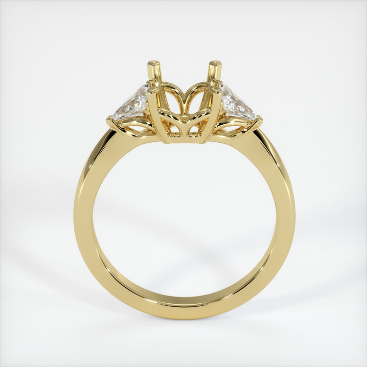 18K Yellow Gold Three Stone Ring Setting