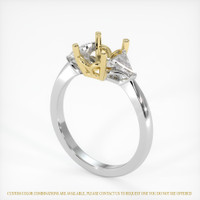 18K Yellow & White Three Stone Ring Setting Video