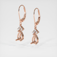 14K Rose Gold Accent Stones Earring Setting Video