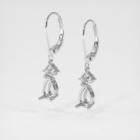 14K White Gold Accent Stones Earring Setting Video