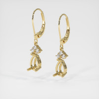 14K Yellow Gold Accent Stones Earring Setting Video