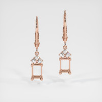 14K Rose Gold Accent Stones Earring Setting Video