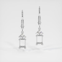 14K White Gold Accent Stones Earring Setting Video