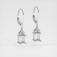 14K White Gold Accent Stones Earring Setting Image