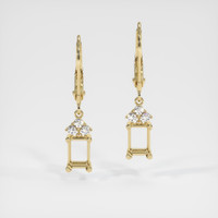 14K Yellow Gold Accent Stones Earring Setting Video