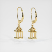 14K Yellow Gold Accent Stones Earring Setting Image