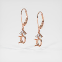 14K Rose Gold Accent Stones Earring Setting Video