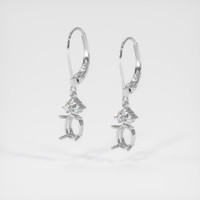 14K White Gold Accent Stones Earring Setting Video