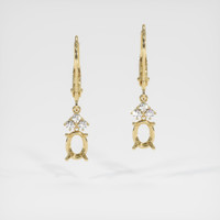14K Yellow Gold Accent Stones Earring Setting Image
