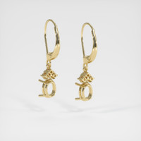 14K Yellow Gold Accent Stones Earring Setting Image