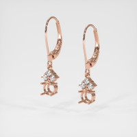 14K Rose Gold Accent Stones Earring Setting Video