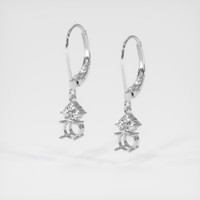 14K White Gold Accent Stones Earring Setting Video