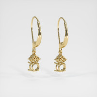 14K Yellow Gold Accent Stones Earring Setting Image
