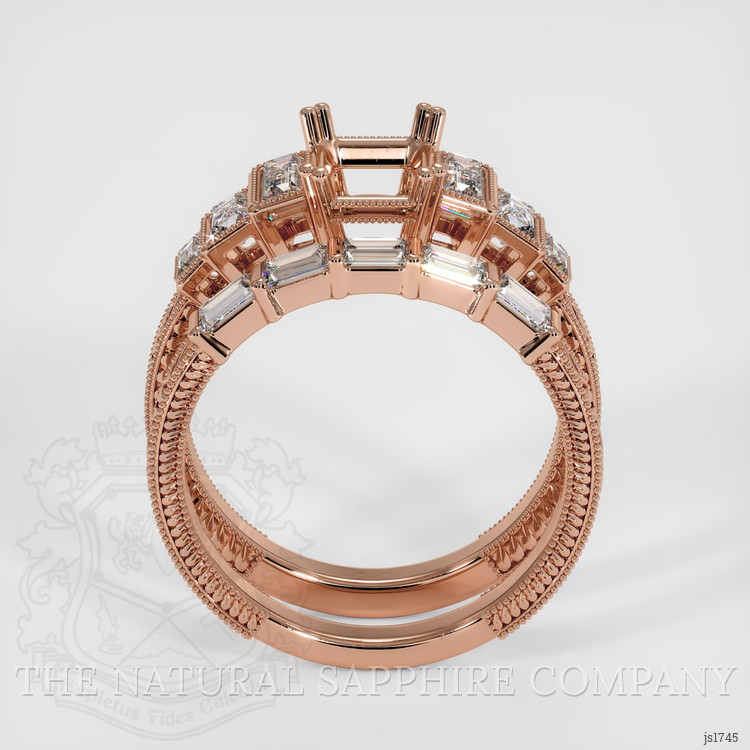 14K Rose Gold Antique Style Ring Setting