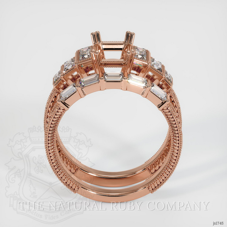 14K Rose Gold Antique Style Ring Setting