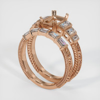 18K Rose Gold Antique Style Ring Setting Video