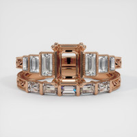 18K Rose Gold Antique Style Ring Setting Image