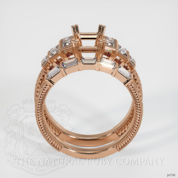 18K Rose Gold Antique Style Ring Setting