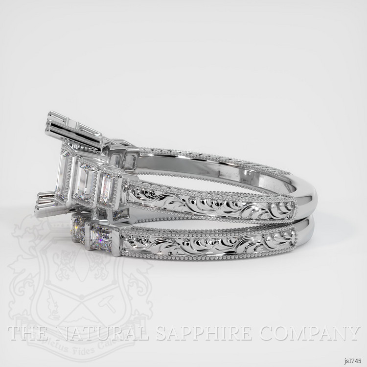 10K White Gold Antique Style Ring Setting
