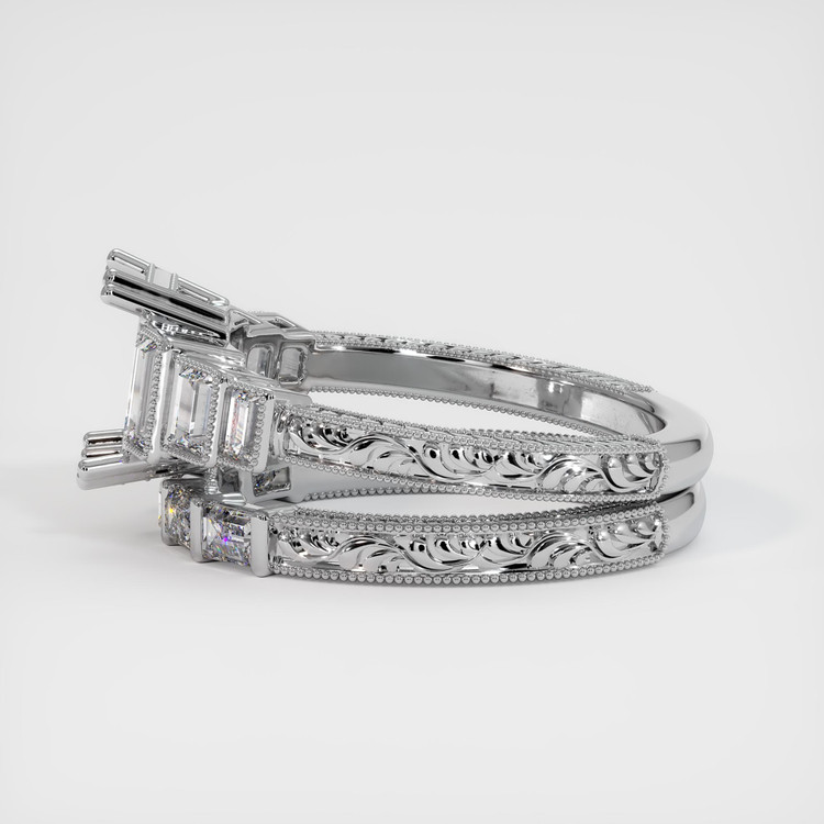 18K White Gold Antique Style Ring Setting