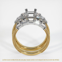 14K White & Yellow Antique Style Ring Setting Image