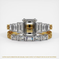 18K White & Yellow Antique Style Ring Setting Image