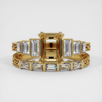 10K Yellow Gold Antique Style Ring Setting Image