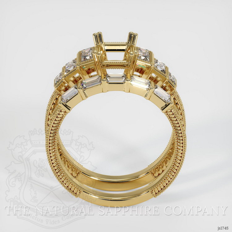 14K Yellow Gold Antique Style Ring Setting