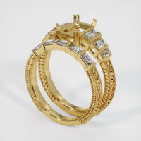 18K Yellow Gold Antique Style Ring Setting Video