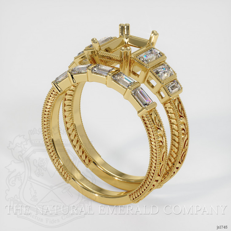 18K Yellow Gold Antique Style Ring Setting