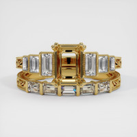 18K Yellow Gold Antique Style Ring Setting Image