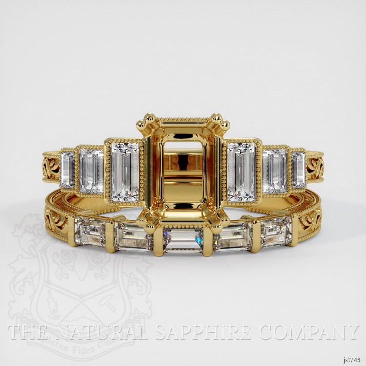 18K Yellow Gold Antique Style Ring Setting